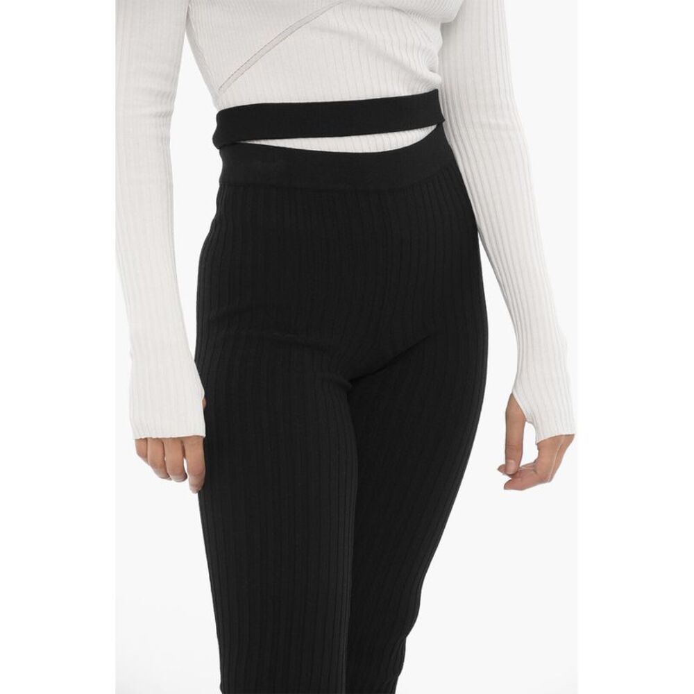 Ribbed Boot-Cut Pants - Picture 3 of 5